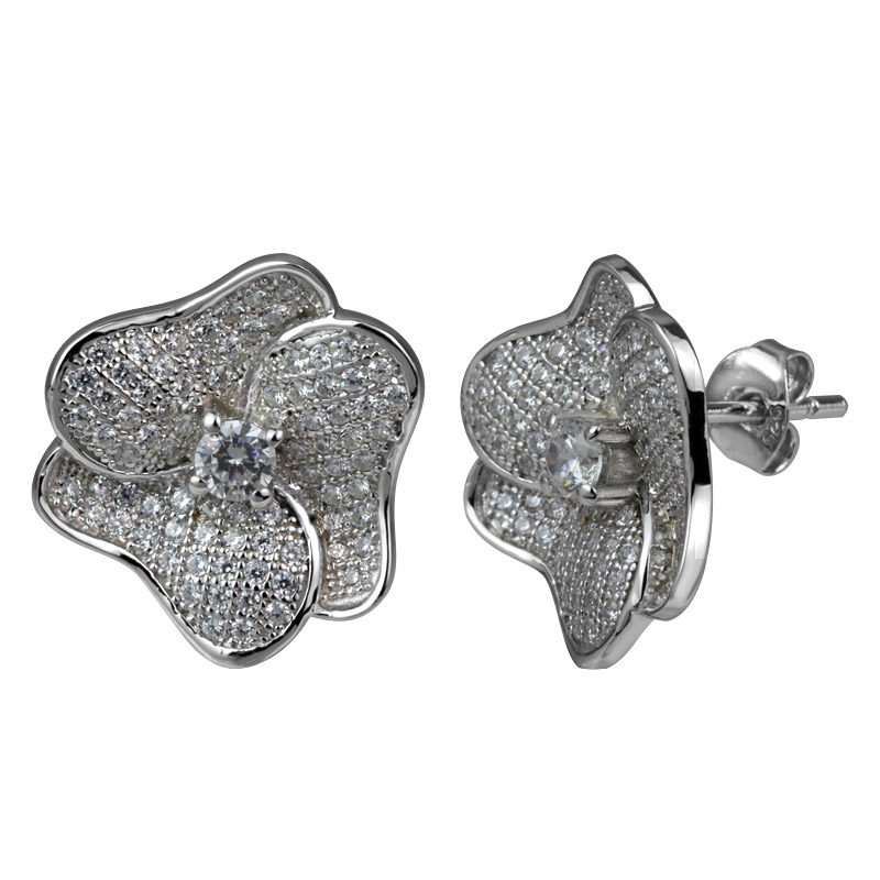 Three Petal Flower Earrings