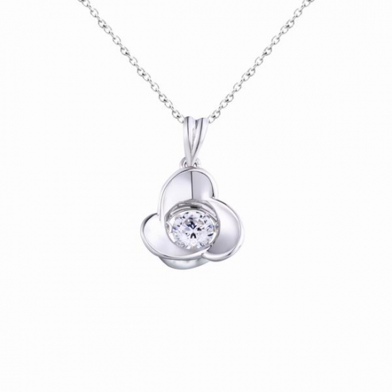 Pendentif en forme de coeur pendentif pierre en argent sterling 925 avec aaa cz bijoux pour la Saint-Valentin